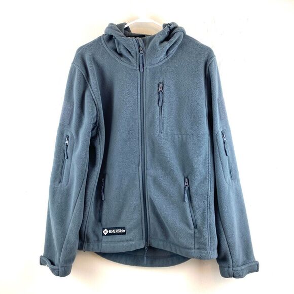 Medium Other - BAERSkin Tactical Supply Co. Fleece Jacket Men's Medium Gray Hoodie Long Sleeve